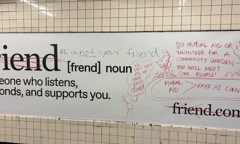 22-year-old AI CEO behind ‘friend.com’ necklace welcomes graffiti on his $1 million ad campaign: 'Capitalism is the greatest artistic medium'