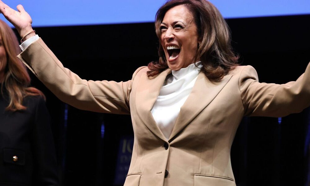 Kamala Harris says there's enough pie for everyone to have a slice of success—and workers who think otherwise are guilty of 'provincial thinking'